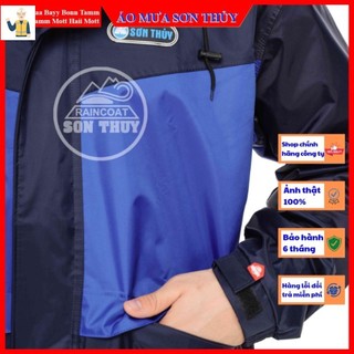 K5_Bộ áo mưa 2 lớp Sơn Thủy K5 dobaoholaodonghn, bộ quần áo mưa thời trang cao cấp màu xanh cải tím than