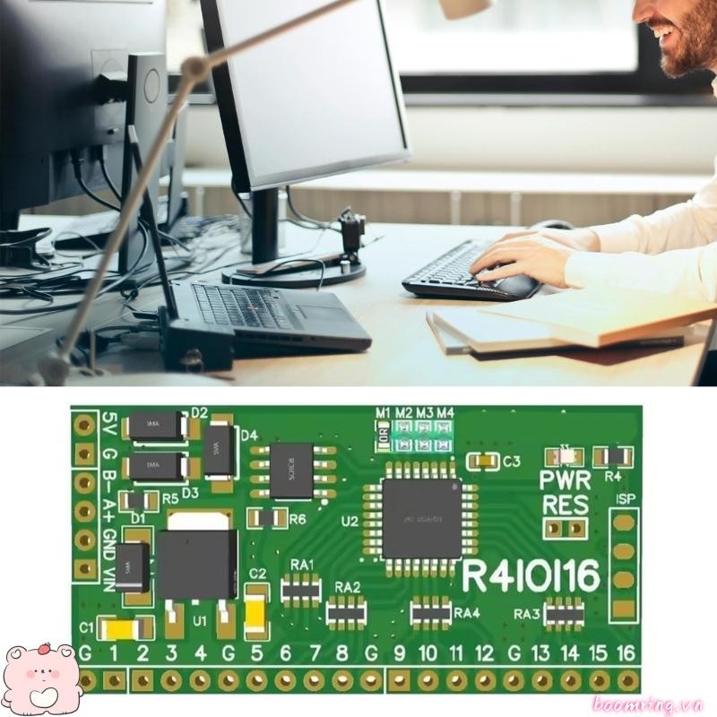 Boom 16CH 5 TRONG 1 Modbus Rtu Mô-đun IO kỹ thuật số RS485 NPN DI-DO Pin Cores Board