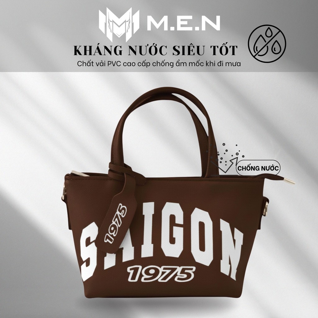 Túi đeo vai da PU sài gòn 1975 nhỏ M.e.n chống thấm nước [CAO CẤP]