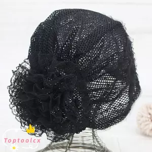 Mũ Turban TOPTOOLCX, Khăn trùm đầu thanh lịch mùa hè, Mũ beanie ren thoáng khí thời trang dành cho nữ
