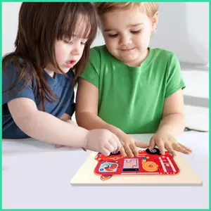 Câu đố xe bằng gỗ Hoạt hình Máy xúc bằng gỗ Câu đố Hỗ trợ học tập di động Đồ dùng giáo dục sớm cho sonlekvn