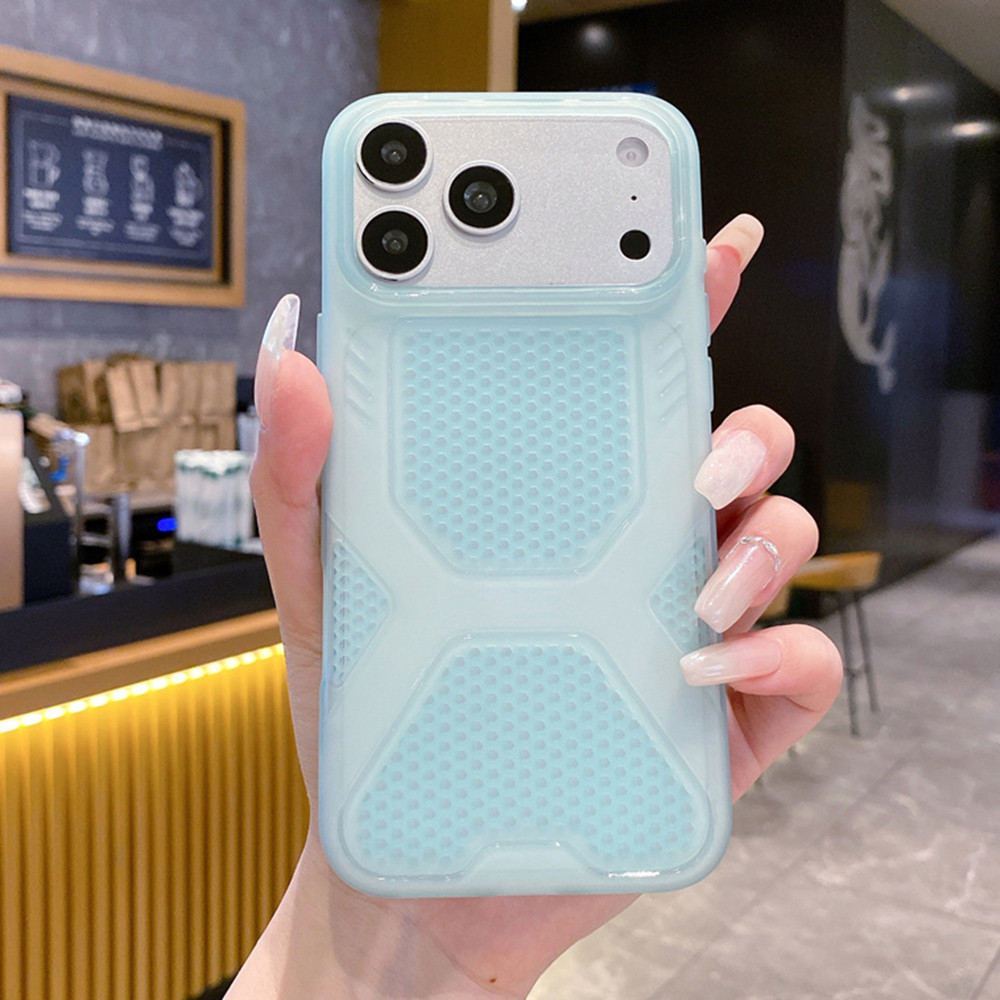 Ốp điện thoại mềm tản nhiệt Ice Peak cho iPhone 17 Pro Max 16 Plus 15 14 13 12 11 Vỏ bảo vệ chống sốc