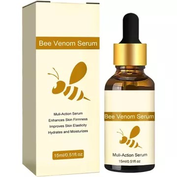 Tinh chất loại bỏ nếp nhăn Bee Venom, Serum chống nhăn mặt, Dưỡng ẩm mặt Bee Venom, Giảm nếp nhăn Serum, Tinh chất dưỡng da mặt điều chỉnh vết thâm mật ong, 15ML