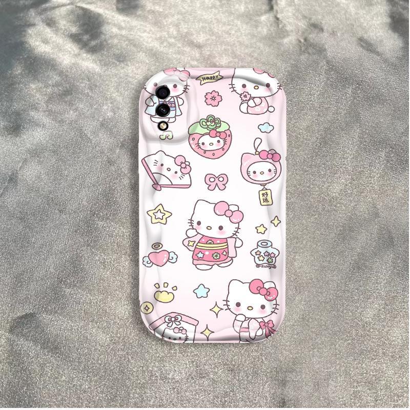 Ốp Silicon Hoạt Hình Cho Samsung A10 A10S M10 A02 M02 Điện Thoại Thông Minh 3D Mềm Ốp lưng TPU Kitty Girl Sinh Viên Chống Sốc Ốp Lưng