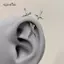 AqToCna Thanh Kiếm Kim Cương Giả Chữ Thập Bông Tai Dành Cho Nữ Punk Zircon Nổi Xoắn Xuyên Tai Sụn Trang Sức Cặp Đôi Quà Tặng AqToCna