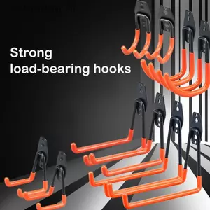 VFZ Móc kim loại hạng nặng Nhà để xe Người tổ chức treo tường Móc treo xe đạp Móc treo tường Chống trượt Móc lưu trữ cho thang Dụng cụ làm vườn OTE