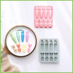 Khuôn Kẹo Silicon Phục Sinh Chống Dính Thỏ Phục Sinh Cà Rốt Khuôn Bánh Quà Tặng Phục Sinh Và Trang Trí Tiệc DIY gelhvn