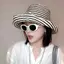 PNPIA- Vành Rộng Thời Trang Có Thể Gập Lại Mùa Hè Sọc Mũ Ngư Dân Chống Gió Chống Tia UV Mũ Đi Biển Mũ Thoáng Khí