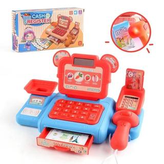 Máy tính tiền mô phỏng SEYAWSON, Nhà chơi nhập vai Máy tính tiền siêu thị, Cửa hàng tiện lợi Mini Hiệu ứng âm thanh Máy thu ngân giả vờ chơi trẻ em