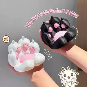 Ge Sáng Tạo Mèo Móng Vuốt Trang Trí Hoạt Hình Dễ Thương Để Bàn Đồ Trang Trí Nhỏ Giá Đỡ Điện Thoại Di Động Ba Chiều Thân Thiện Với Môi Trường In 3D Thủ Công n