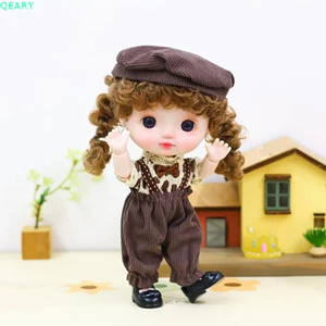 QEARY 1 / 6 BJD Thân búp bê khớp có thể di chuyển được, Búp bê khớp 22 quả bóng khỏa thân đẹp có thể di chuyển, Đồ chơi công chúa DIY 3D Kawaii Búp bê đầu to có tóc cho trẻ mới biết đi