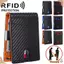 Ví mỏng nam CHEESELY, chặn RFID với ví da kẹp tiền, Túi đựng thẻ tín dụng ID có túi phía trước mỏng chống quét thời trang dành cho nam giới