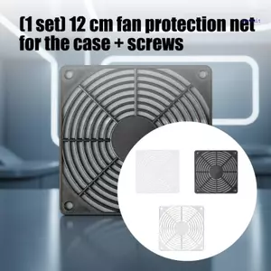 SUIT 12Cm PC Quạt Nướng Có Ốc Vít Lưới ABS Cho Vỏ Máy Tính Bảo Vệ Làm Mát Trong Suốt Đen Trắng Tùy Chọn