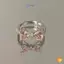 Nhẫn mở nơ tối giản có thể điều chỉnh dành cho nữ Thời trang bé gái Sáng tạo Hình học không đều Trang sức tiệc sinh nhật Quà tặng mới