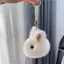 # HB # Móc khóa thỏ sang trọng di động dễ thương Mini Bunny Fur Hairball Mặt dây chuyền Túi treo đồ trang trí Chìa khóa ô tô Quà tặng.