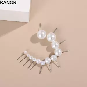 KANGN 5 Cặp / 10 Cặp / 12 Cặp Tai Stud 4mm 5mm 6mm 8mm 10mm 12mm Đám Cưới Đính Hôn Thời Trang Hình Tròn