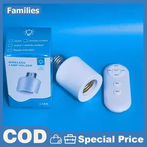 Đế đèn Led E27 có điều khiển từ xa không dây Hẹn giờ thông minh AC85-265V Giá đỡ bóng đèn Soet Adapter Bộ chuyển đổi có thể điều chỉnh