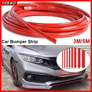 YRBWD 1 Cuộn Dây Trang Trí Màu Đỏ, / Nhãn Dán Ốp Lưng Ô Tô DIY 5M, Dày 6 / 8 / 10 / 12 / 15 / 20 / 22mm PVC Tự Dính Dải Ốp Lưng Ngăn Ngừa Trầy Xước Cơ Thể