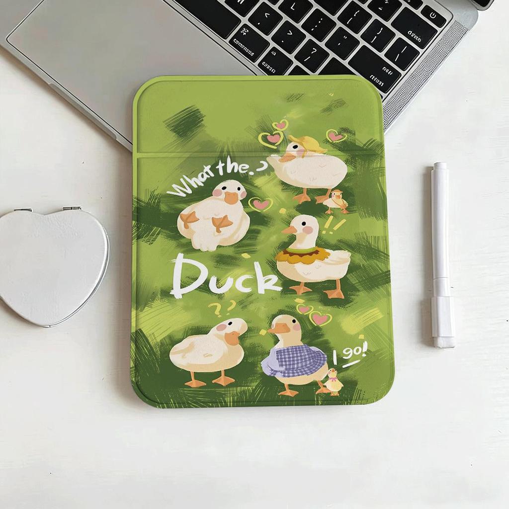 Gương gấp mini họa tiết vịt con xanh lá cute gương cầm tay đi biển