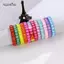 AqToCna Đầy Màu Sắc Pha Lê Men Lắc Tay Vòng Tay Nữ Handmade Cầu Vồng Đính Hạt Trang Sức Co Giãn Hình Học Bé Gái Quà Tặng Phụ Kiện AqToCna