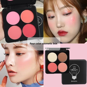 Bảng Phấn 4 Trong 1 Đa Năng Phấn Má Hồng Highlight Tạo Khối Màu Mắt Tự Nhiên Mịn Lì Bền Màu Cho Gương Mặt Thanh Thoát