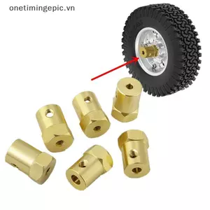 VFZ 1 Bánh Xe Lục Giác Khớp Nối Khớp Nối Khớp Nối Với Ốc Vít Đồng Tay Adapter Đầu Nối Lốp 3 / 4 / 5 / 6 / 7 / 8MM Cho RC Thuyền Phụ Tùng Ô Tô OTE