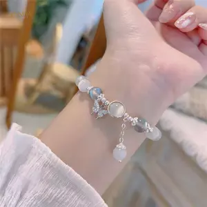 PNPIA- Vòng Tay Thời Trang 8 Mm Dây Hạt Trang Sức Thời Trang Hàn Quốc Cho Nữ Charm Vòng Tay Trang Trí Tay Phụ Kiện Bé Gái Quà Tặng