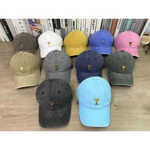 Chất Lượng Cao Phong Cách Cổ Điển Mũ Giặt Vải Đau Khổ Mềm Top Mũ Bóng Chày Nam Nữ Phù Hợp Với Đạt Đỉnh Mũ Cặp Đôi Thời Trang Đẹp Trai Mặt Mũ Nhỏ #Adjustable