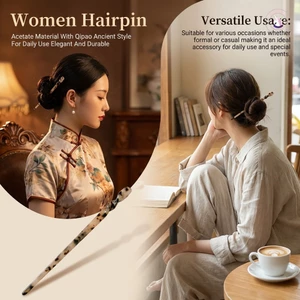 Kẹp tóc Acetate với Qipao Phong cách cổ xưa - Phụ kiện tóc bền thanh lịch cho nữ