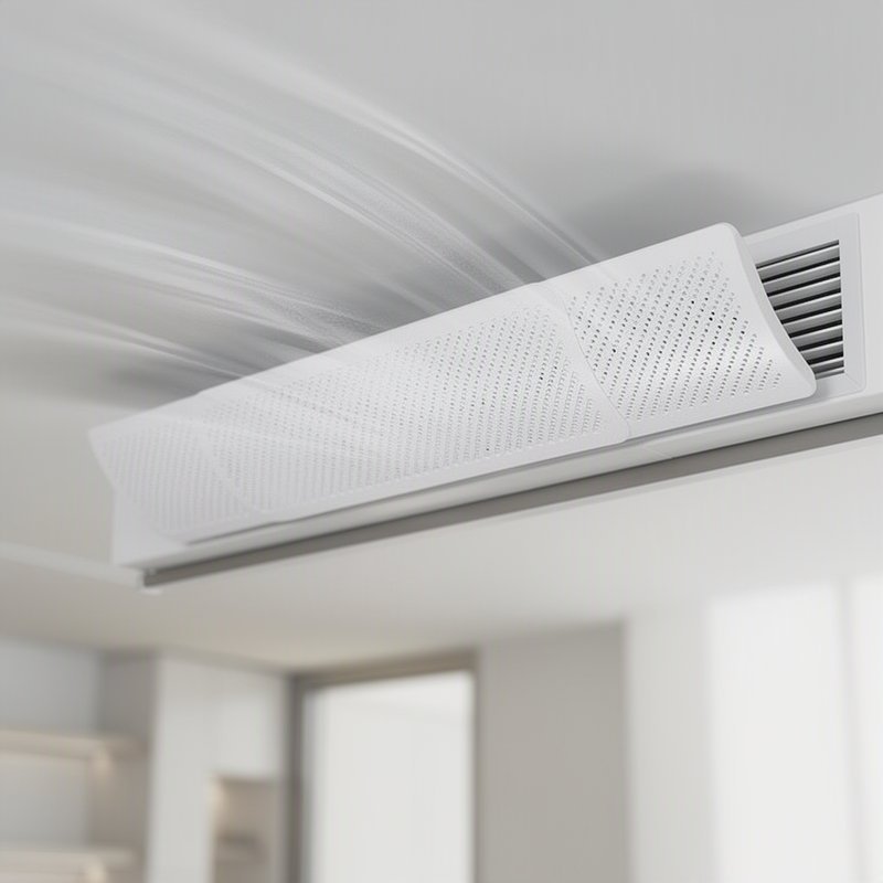 Tấm Chắn Gió Điều Hòa Âm Trần Co Giãn Xoay 180 Độ Chống Thổi Trực Tiếp Tán Gió Mềm