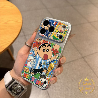 Ốp lưng tương thích cho iPhone 17 16 12 15 11 13 14 Pro Max 17 Air 14 Plus Phim hoạt hình sáng tạo Crayon Shin-chan No. 10 Hộp đựng nhãn dán tức thì