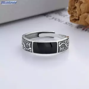 Bluelover Thời Trang Vintage Cá Tính Họa Tiết Rồng Nhẫn Hip Hop Nhẫn Dành Cho Nam Mở Nhẫn Có Thể Điều Chỉnh Phụ Kiện Trang Sức Quà Tặng Mới