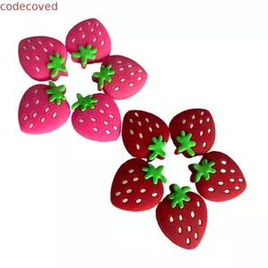 Tấm lót chống sốc vợt tennis CODECOVED, Bộ giảm xóc bóng đệm dâu tây, Giảm xóc chống rung Giảm xóc cá tính Vợt quần vợt giảm xóc