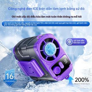 Quạt Đeo Lưng Q2 Pro - 199 Độ Gió Mạnh, Làm Mát Bằng Nửa Dẫn, Đèn LED Sáng, Siêu Nhẹ 300g, Đeo Eo/Cổ/Lưng/Treo Bàn!