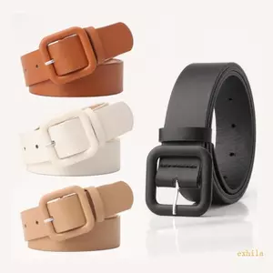 Exhila Multiuse Thắt lưng nữ có khóa vuông thời trang và màu kẹo cho nhiều dịp Quần jean thắt lưng