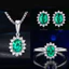Bộ vòng cổ zircon chống phai màu phong cách tiệc cao cấp nhiều màu