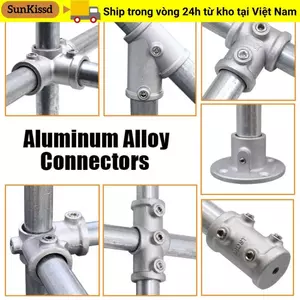 Chốt khung SUNKISSD, Đầu nối ống tròn có khóa cố định, Khuỷu tay 1\ 2 '' / 3\ 4 "Ống nối ống tròn bằng thép hợp kim nhôm