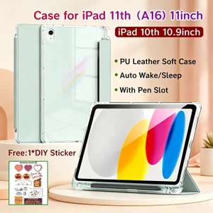 Ốp Lưng Cho iPad 11th A16 11 inch Có Khe Cắm Bút Bảo Vệ Từ Tính Cho iPad 11th Gen Dành Cho iPad 10th 10.9inch Với Mặt Sau Trong Suốt