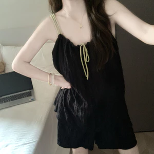 Bộ đồ ngồi thanh lịch dành cho nữ có áo ngực và quần short tích hợp để nghỉ ngơi trong nhà và mặc ngoài trời thường ngày trong mùa hè