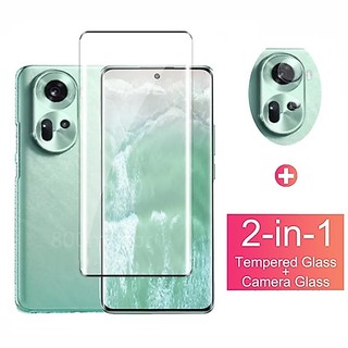 Dành Cho OPPO Reno 11 5G Full Cover Kính Cường Lực Bảo Vệ Màn Hình Cho OPPO Reno 11 11F 12 12F 10 8 Pro + Pro Plus 7 8T 4G 5G Phim Kính Và Bảo Vệ Camera