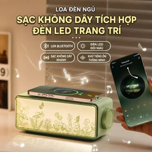 Đèn ngủ bluetooth kiêm sạc điện thoại không dây BL132 phong cảnh thiên nhiên Phù Hợp Tặng Quà Ý Nghĩa
