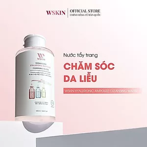 Nước Tẩy Trang Chăm Sóc Da Liễu 500ml - HYALURONIC AMPOULE WSKIN HYALURONIC AMPOULE CLEANSING WATER