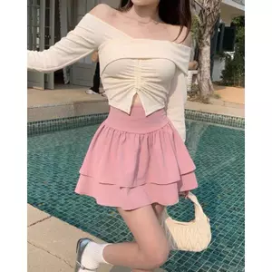 Váy ôm eo cao phong cách ngọt ngào Váy bánh hai lớp sang trọng phù hợp