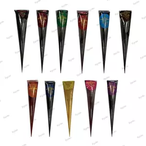 Kem xăm PYCOU Henna, Hình xăm Henna nâu tạm thời màu đen, Nghệ thuật cơ thể Dễ sử dụng Bán vĩnh viễn Hình xăm tạm thời Dán hình xăm tạm thời