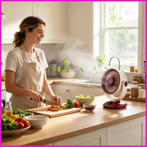 Quạt tuần hoàn không khí 3 tốc độ Thiết bị sạc dao động Quạt chạy bằng pin cho phòng ngủ Nhà Phòng khách lyuvn
