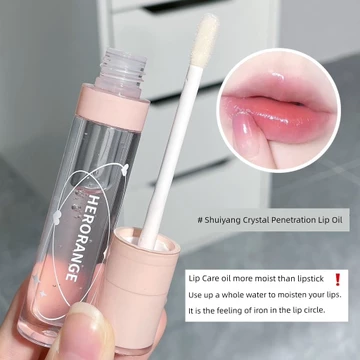 Trong Suốt Trong Suốt Nước Bóng Môi Dầu Gương Thủy Tinh Son Bóng Glaze Nữ Dưỡng Ẩm Dưỡng Ẩm Làm Sáng Nếp Nhăn Son Môi Xếp Chồng Son Môi