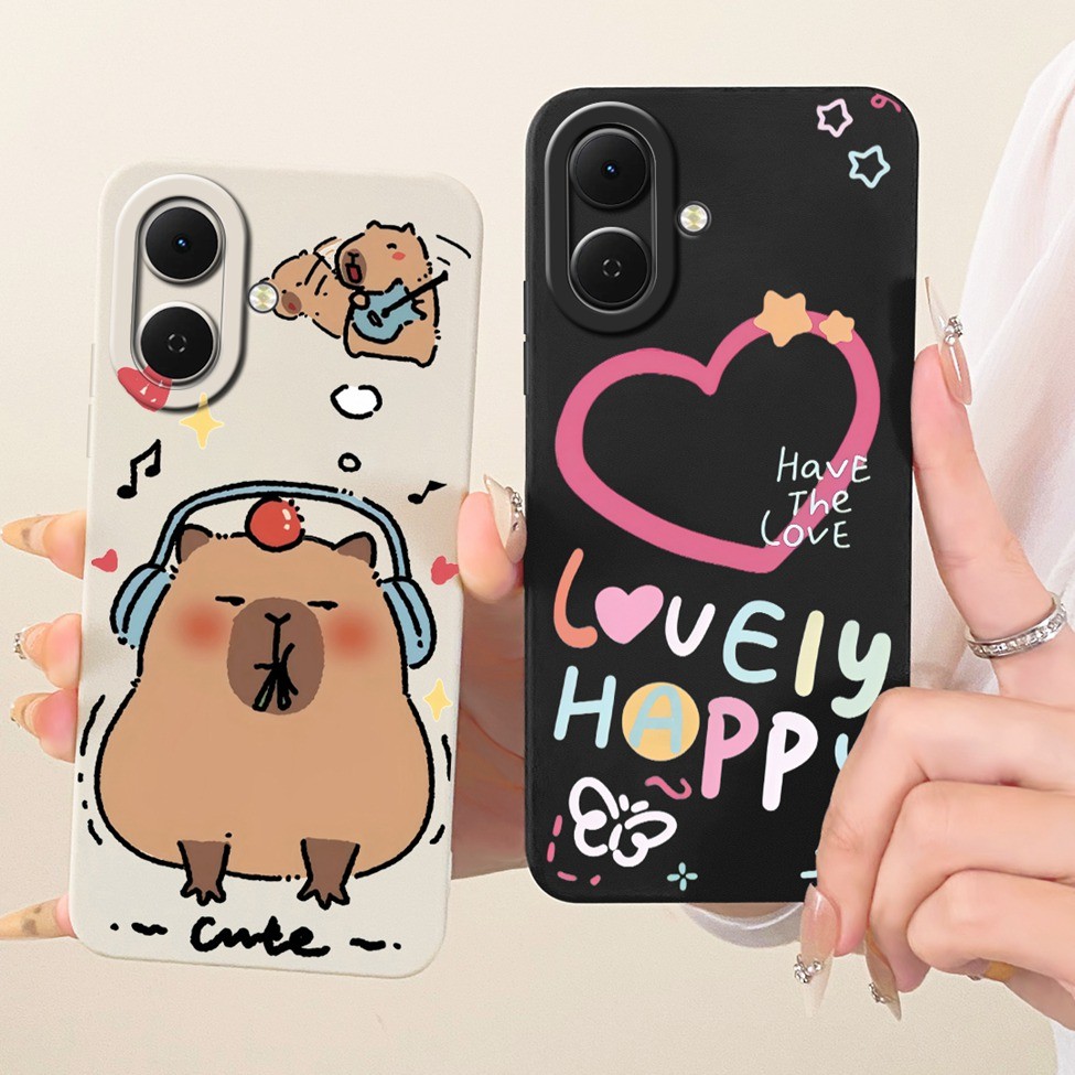 Dành Cho Tecno Spark Go2 KM4 Dành Cho Tecno Spark Go 2 Vỏ Mèo Dễ Thương Sang Trọng Thời Trang Tình Yêu Ngộ nghĩnh Sơn Vỏ Silicon Chống Sốc
