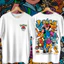 GC1 Pokemon Pikachu Ash Ketchum Unisex Xu Hướng Thời Trang Mùa Hè Áo Thun Anime Tay Ngắn Top GC1