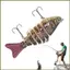 Mồi Câu Cá Cho Cá Hồi Bass Đa Khớp Chậm Chìm Cá Thực Tế Bơi Bass Mồi Crankbaits kouvn