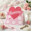 Qixi Thiệp Chúc Mừng Ngày Lễ Tình Nhân Hồng Tình Yêu Gấp Thẻ Giá Trị Cao Cửa Hàng Hoa Cửa Hàng Nướng Bánh Quà Tặng Trang Trí Thẻ 6.26